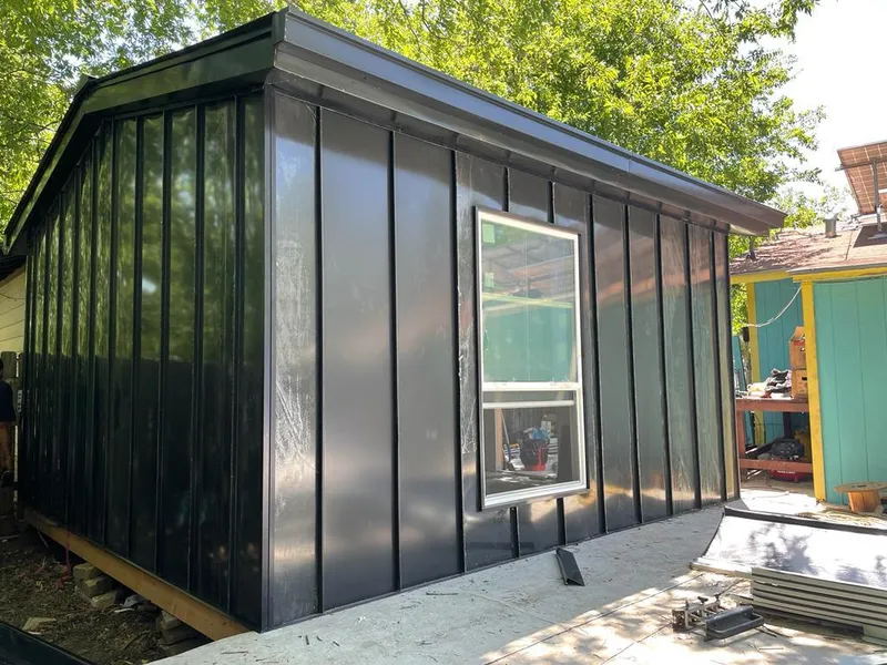 Black standing seam metal wall panels for Roof Inspection in East Pasadena